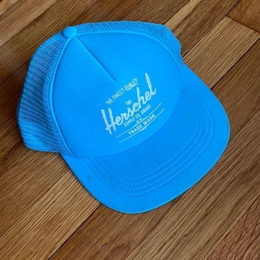 Boys Herschel snap back blue hat some signs of wear see pics bundle for less.